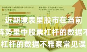 近期境表里股市在当前存量博弈阵势里中股票杠杆的数据不雅察常见误